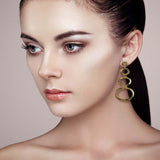 Horizontal Oval Earrings