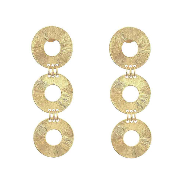 Textured Circle Earrings