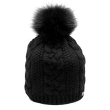 Cable Knit Cashmere & Fur Hat