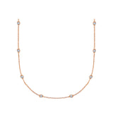 Long Diamond Station Necklace